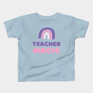 Rainbow Teacher Magic Kids T-Shirt